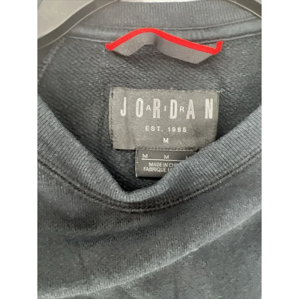 NIKE AIR JORDAN WINGS CREW FLEECE BLACK/BLACK SWEATSHIRT‎ 860194-010 Men's M